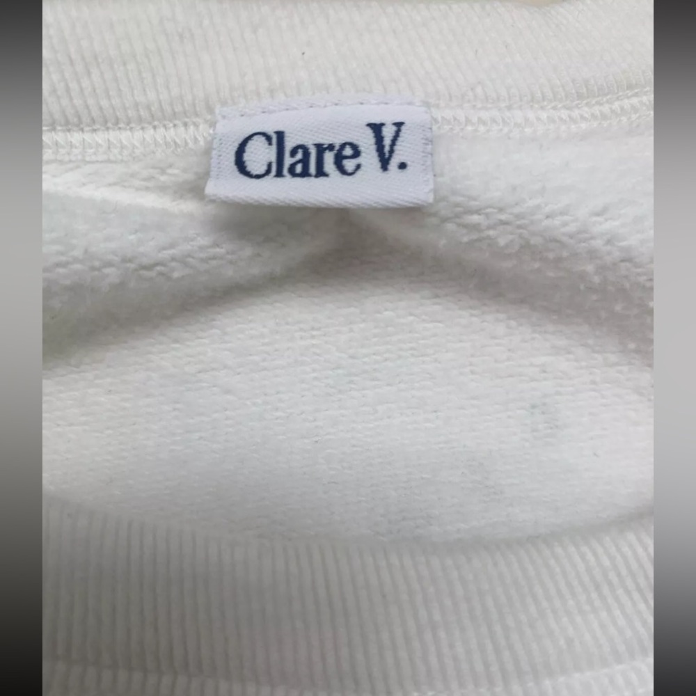Clare V  Vive La Resistance Sweatshirt Size XS White - Picture 7 of 9